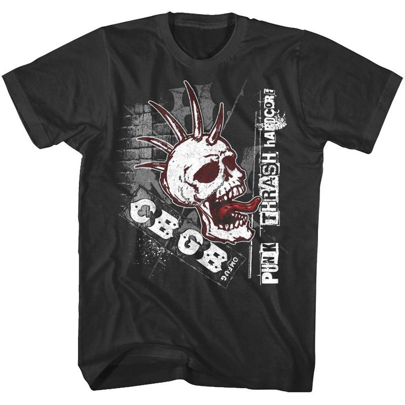 CBGB Skull Punk Thrash Hardcore Men s T Shirt S разноцветный