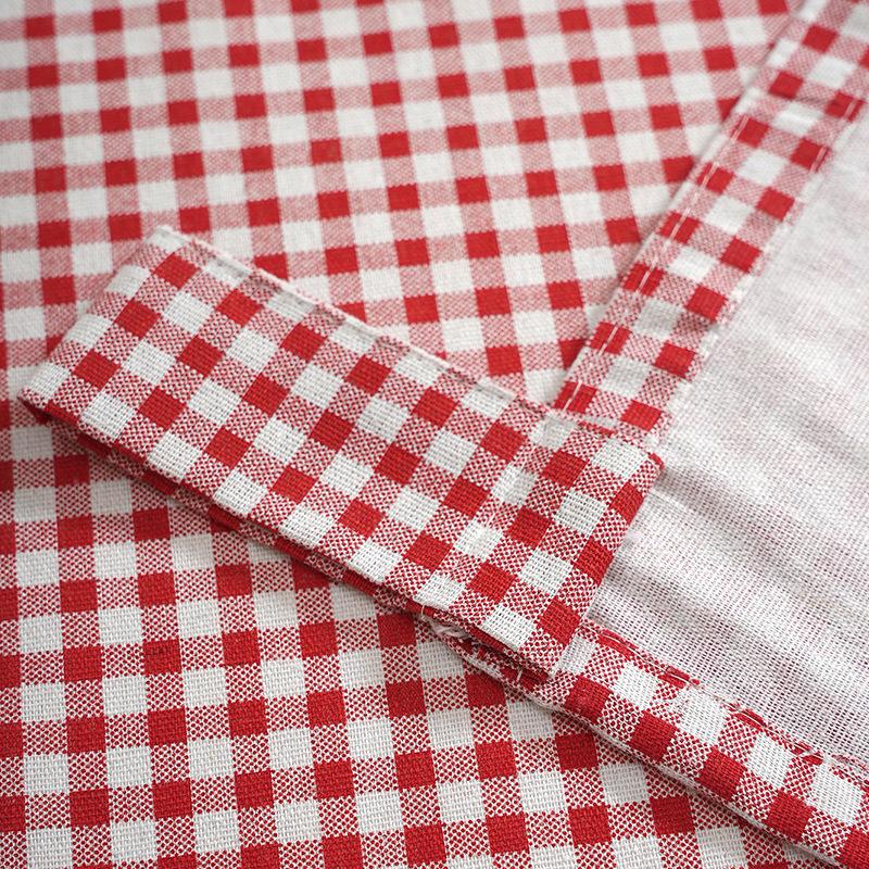 Thickened Print Plaid Short Curtains for Living Room Bedroom Kitchen Window Blocking Decorative Small Curtains