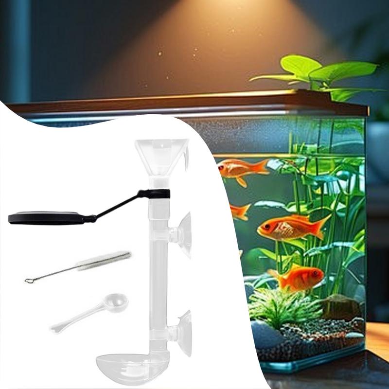 Aquarium Fish Feeder Aquarium Feeder Pipe Directional Telescopic Suction Cup Clear Dispenser For Vacation Shrimp Turtle Feeding