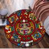 1Pc Aztec Circular Print Rug - home decoration Carpet For Living Room Bedroom Flooring Computer Chair Area Rug