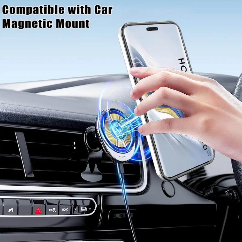 Plating Ring Magnetic Support Transparent Magsafe Phone Case For Honor Magic6 Pro Magic6 Honor 90 Pro 90 4G 5G Seismic Case