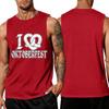 Men's Oktoberfest Graphic Tank Top, Relaxed Fit Sleeveless T-Shirt for Summer Festivals and Casual Wear