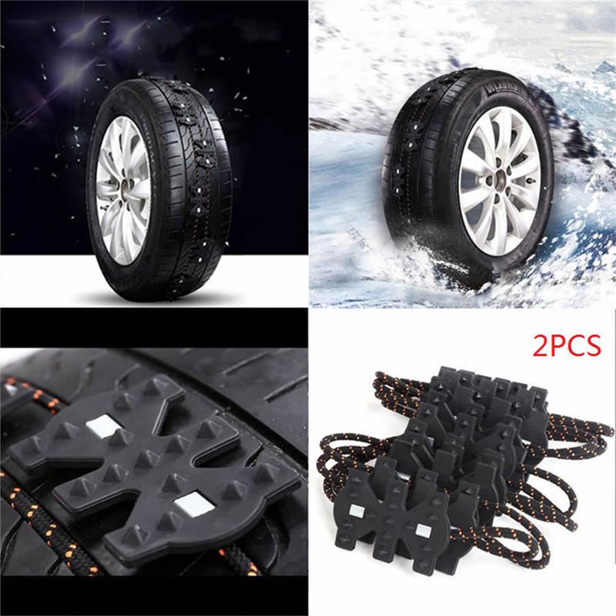 4PCS Universal Vehicles Winter Truck Car Snow Widened Tire Chain Anti-skid Belt