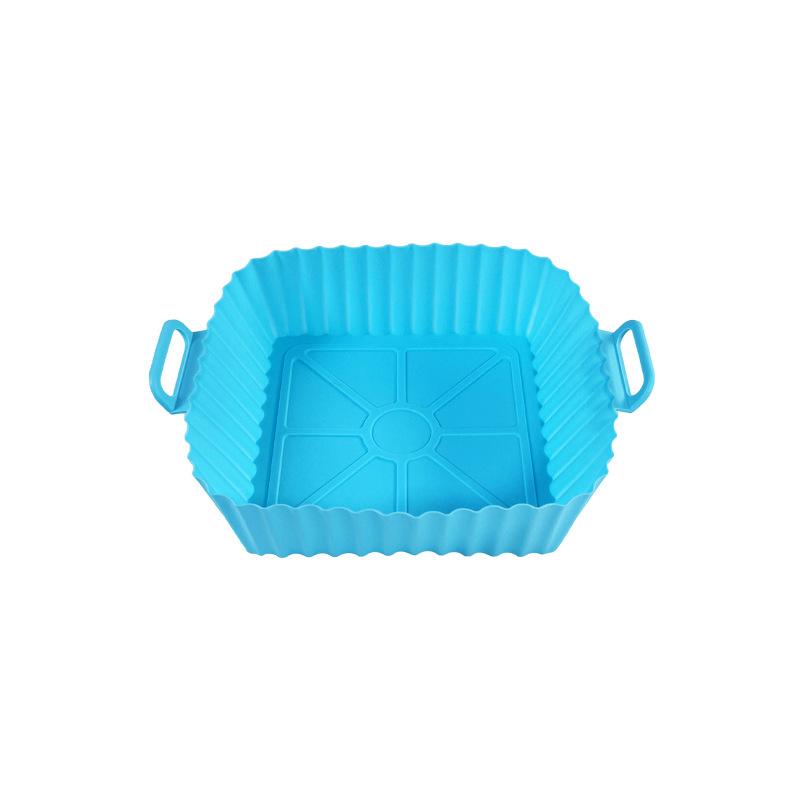 

Утолщенный пищевой силиконовый коврик для фритюрницы, силиконовый складной коврик для выпечки, бытовая фритюрница, противень для выпечки square 21*20*5*5.5CM 75g светло-синий