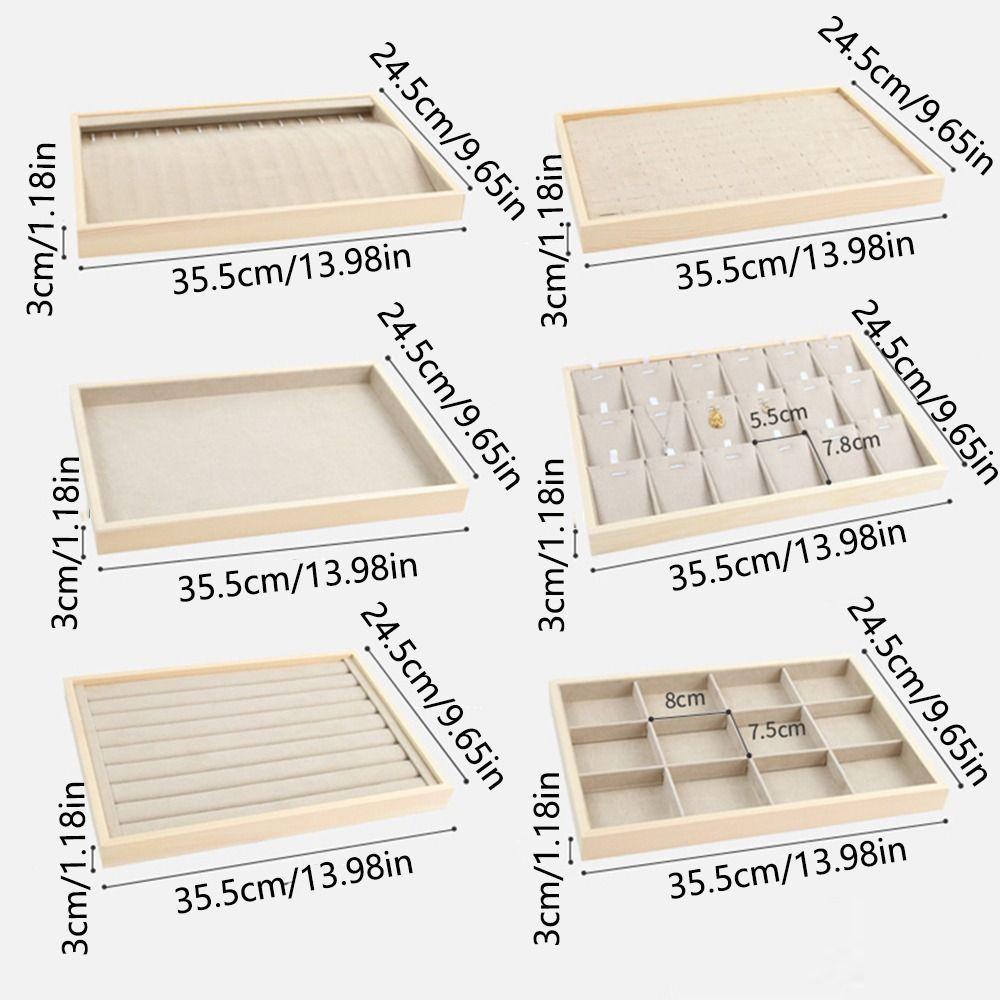 Apricot Wooden Pendant Holder Multiple Styles Jewelry Drawer Inserts Necklace Stand Prop  Bracelet