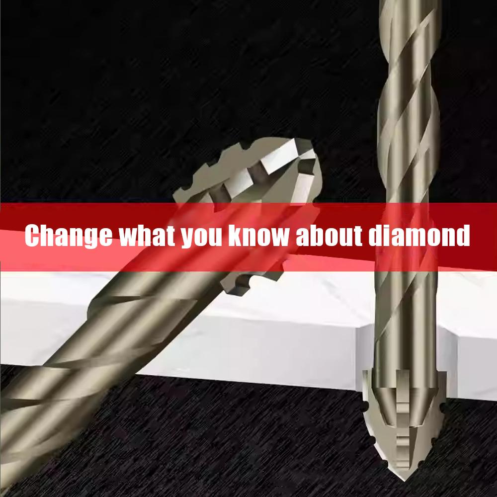 3PCS/set Eccentric Drill Bit Set Four-Edge Serrated Drill Bits High Hardness Bevel Tip Serrated Drill Bits for Brick Wood