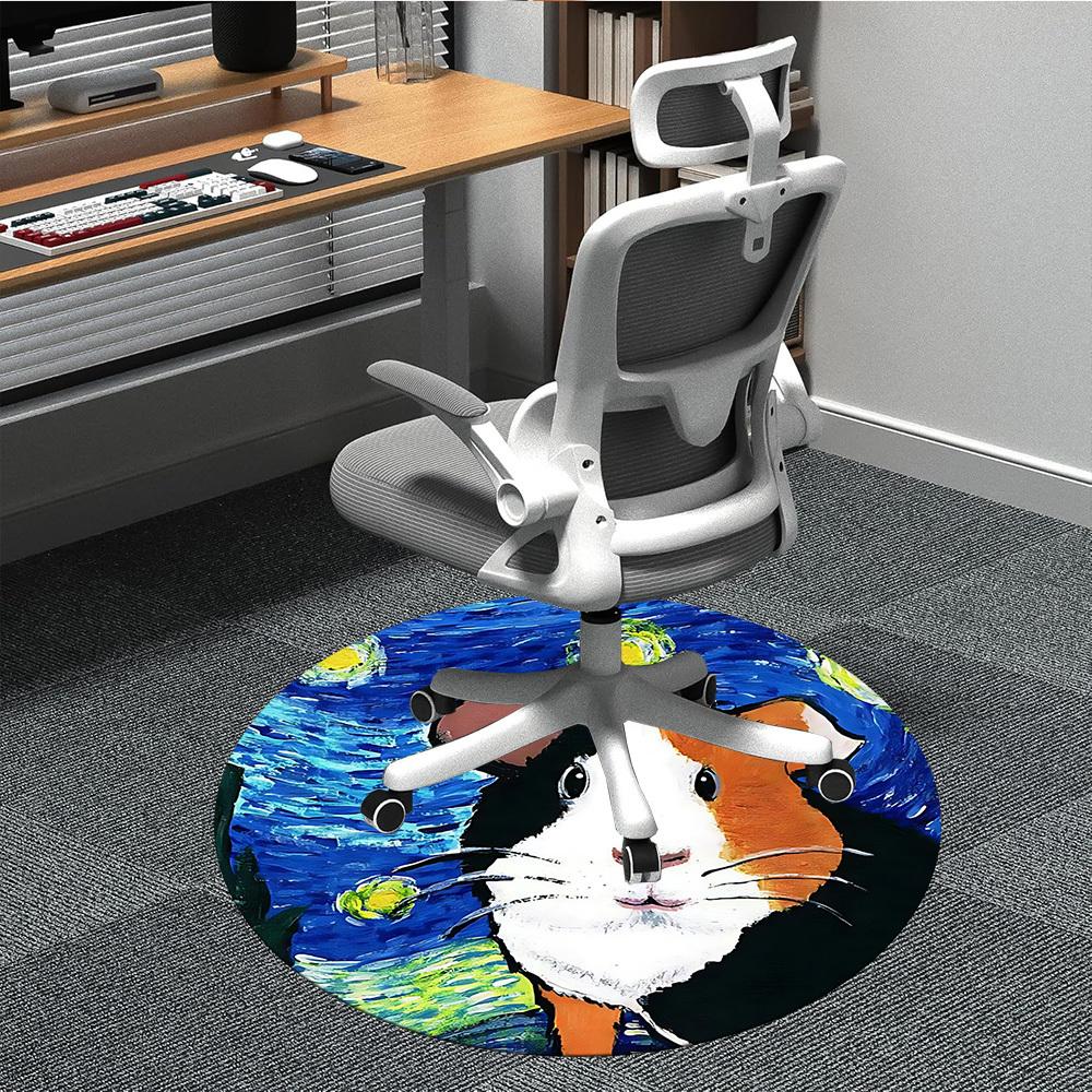 

1pc Guinea Pig Chair Carpet for Office, Soft Flannel Throw Mat, Perfect for Office, Holiday Party Decoration Choice yy260320112 80cm by 80cm
