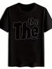 T-shirt Grafica Retro Rock Band da Uomo - Manica Corta Nera Girocollo, Poliestere