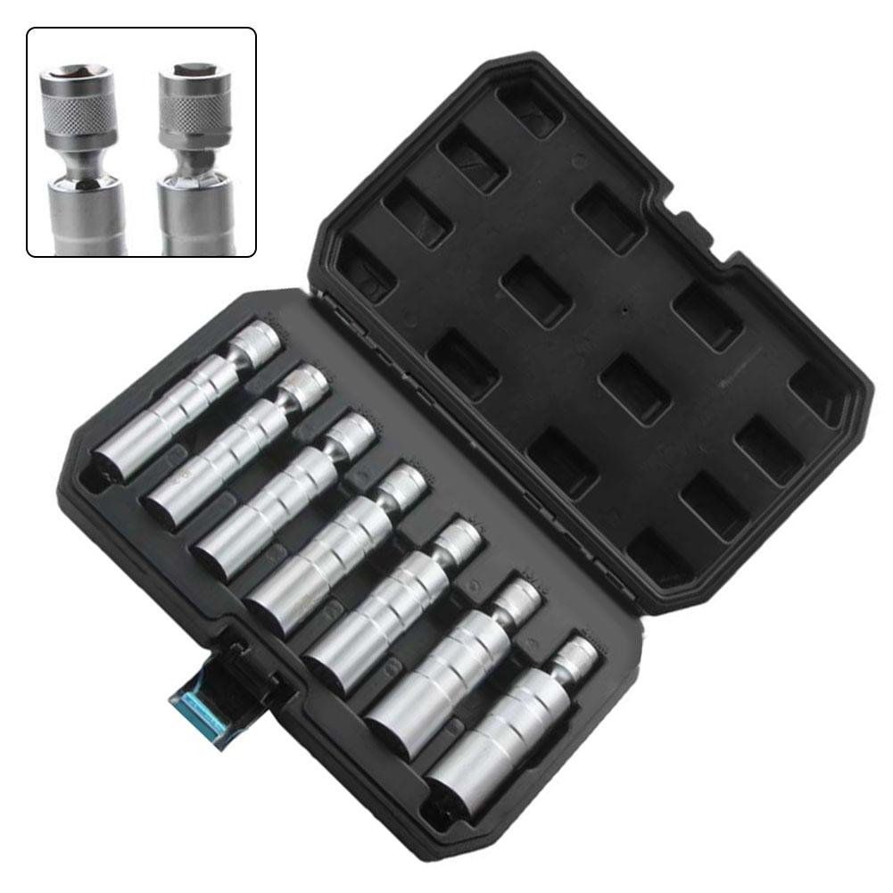 7pcs Spark Socket Set with Magnetic Design for 3/8 Inch Wrench Essential Tool for Mechanics and DIY Enthusiasts