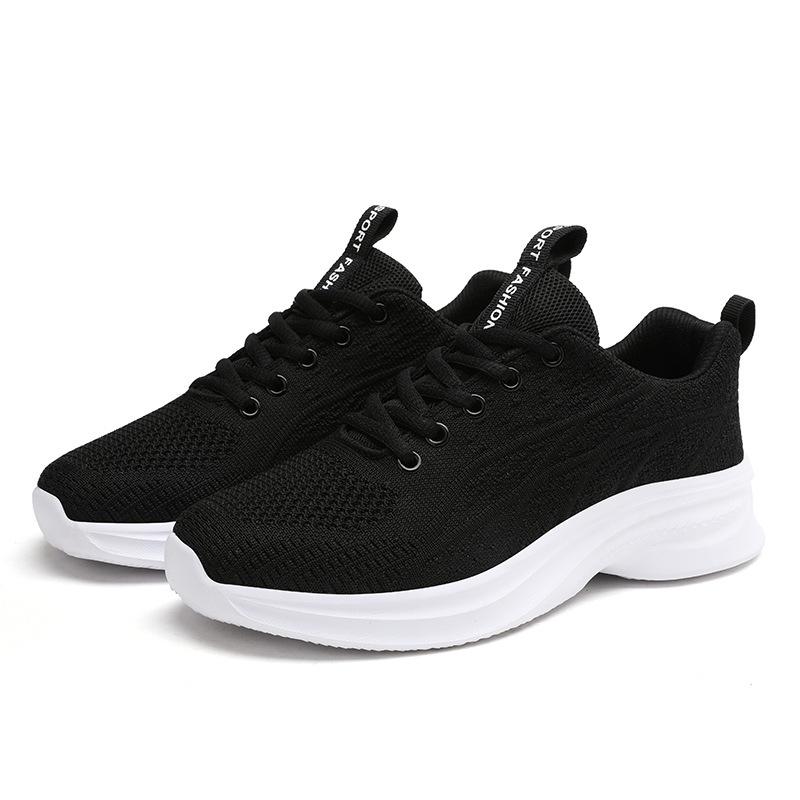 Trendy vitality sneakers fly-woven breathable upper women's sweet wind student running shoes spring new little white shoes