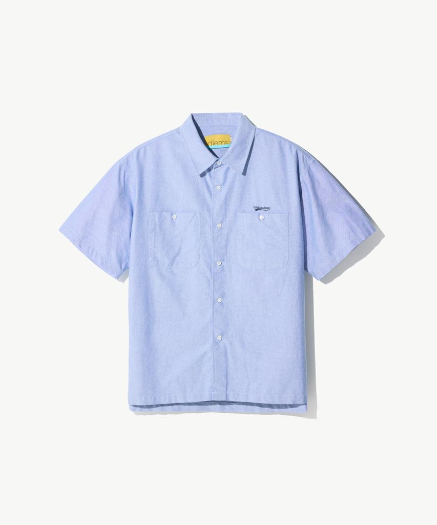 STCO Diems Double Pocket Embroidered Accent Oxford Short Sleeve Shirt_Blue (Oversized)_Ldswb05Osl