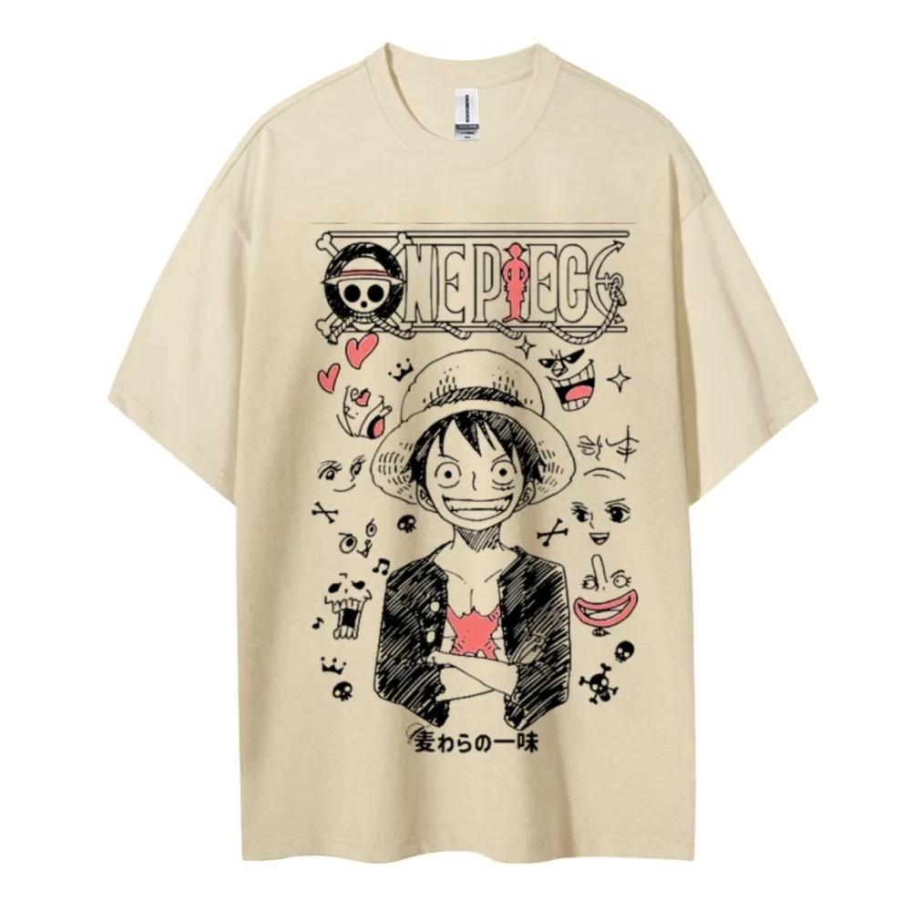 ONE PIECE Printed Short Sleeve Casual Summer Wear Mens Comfortable Clothing Mens Clothing Short Sleeve Half Sleeve Top