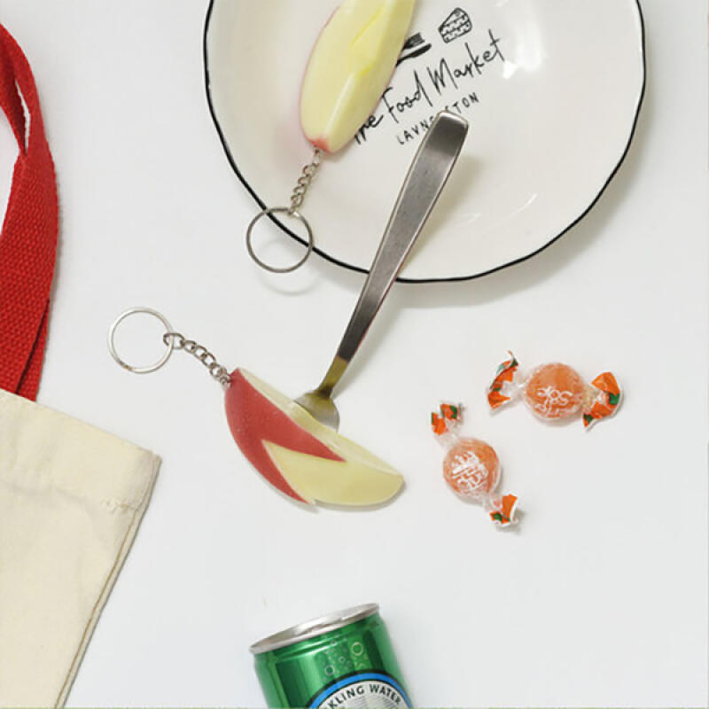 Peeled Apple Shaped Keychain