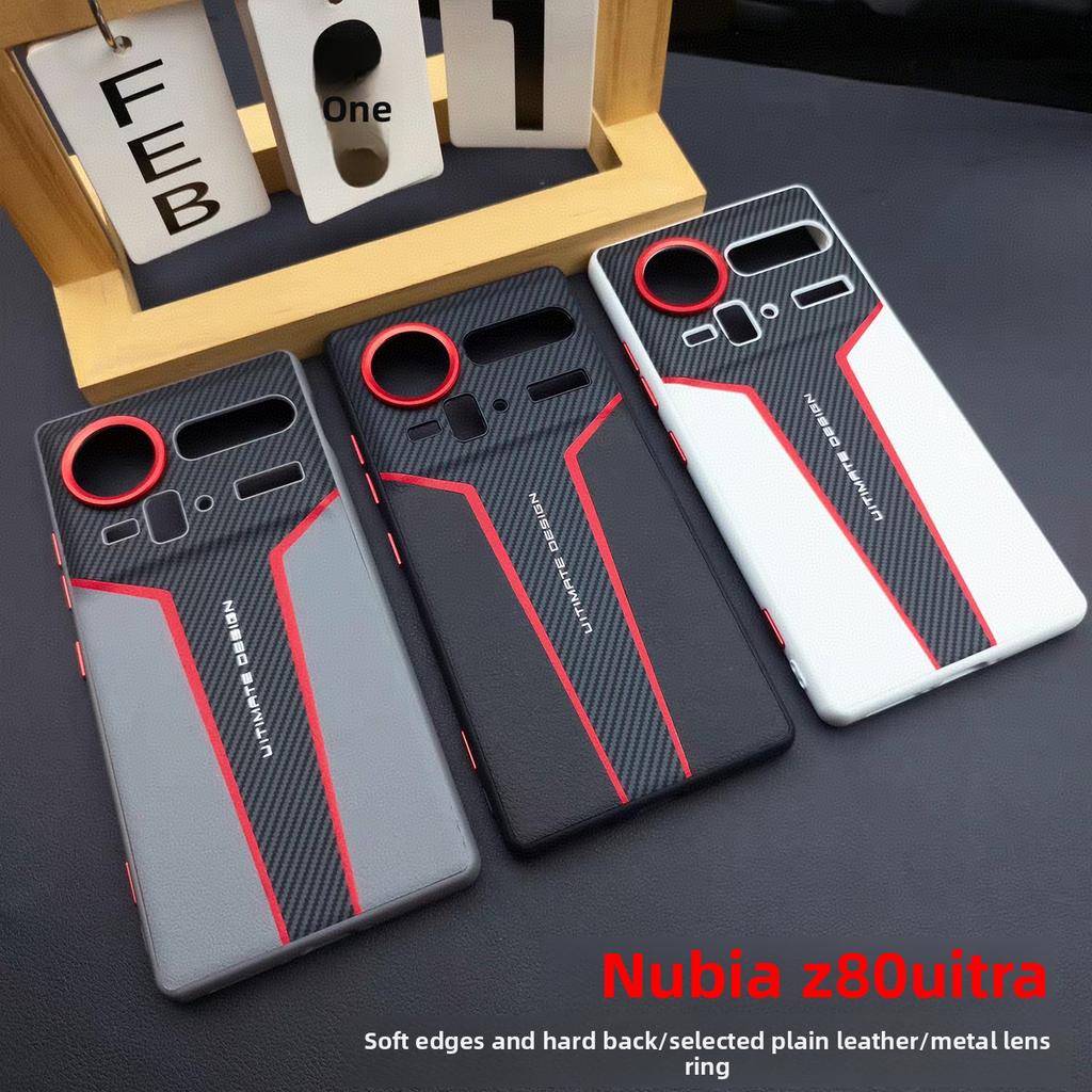 Custodia per ZTE Nubia Z80 Ultra Custodia Protettiva Posteriore Rigida di Lusso in PU Resistente agli Urti per Nubia Z80 Z70 Z70S Ultra