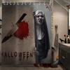 3D Halloween Theme Shower Curtain Horror Bloody Hands Black Bathroom Curtains For Halloween Party Waterproof Fabric With Hooks