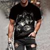 Funny Novelty 3D Print Short Sleeve T-Shirt, Fake Muscle Overalls Design