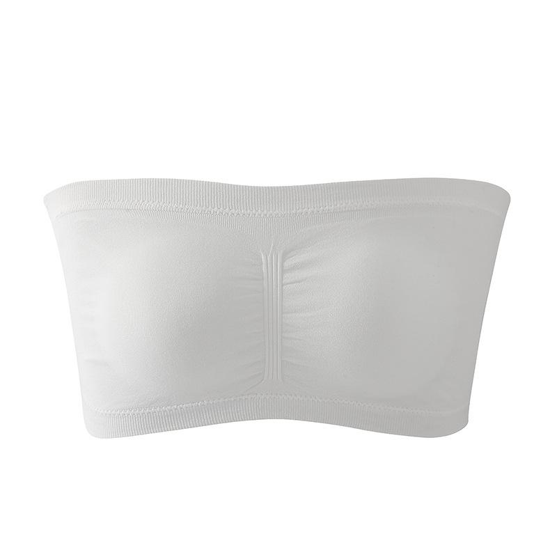 Women's Cross-Border Strapless Bandeau with Removable Pads and Extended Sizes