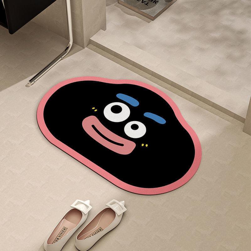 Non-slip Absorbent Ugly Cute Thick Lip Mat Bathroom Carpet Floor Mat Dirty Easy To Take Care of Simple Bathroom Shower Room