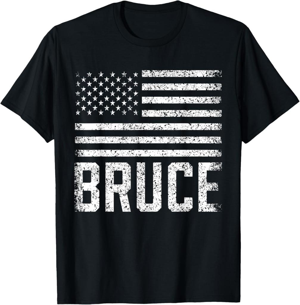 Bruce Birthday Forename Name Personalized USA T-Shirt