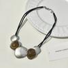 1 Piece Resin Alloy Geometric Leather Cord Clavicle Chain, Niche Personality Style, Suitable for Daily Wear / Party Accessories