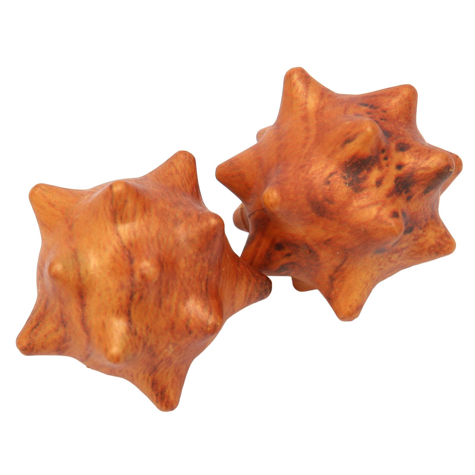 

2шт. Массажный шарик для рук, деревянные расслабляющие ладонные колючие текстурированные шарики для акупунктурного массажа для пожилых людей