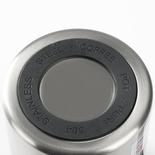 Pearl Metal Insulated Tabletop Pot, 1000ml/1.0L, Stainless Steel, Double-Layered Vacuum Wall, Silver, Elenot HC-247