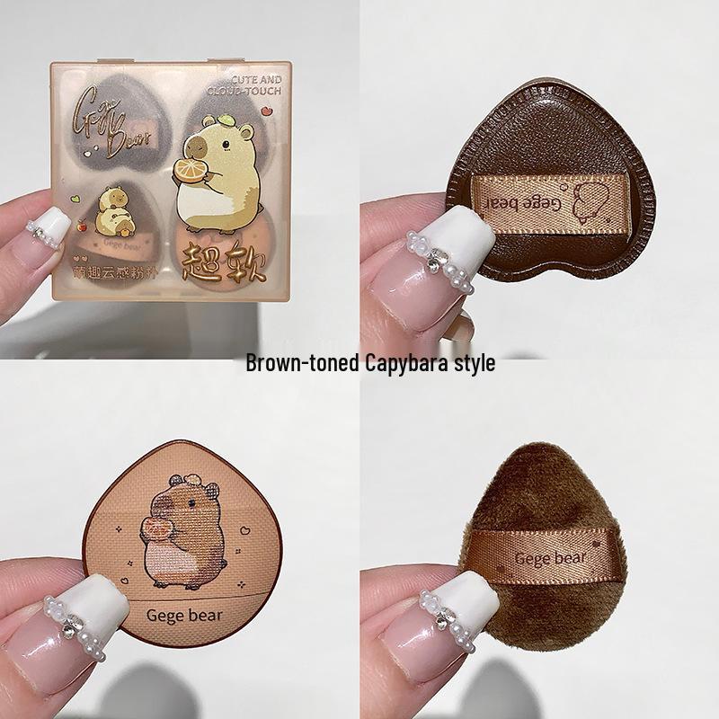 Набор пуховок Gege Bear Cute Cloud - Губки для макияжа в форме капли воды и сердца