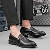 Men's British Style Leather Loafers - 2025 Spring/Autumn, Slip-On, Size 38-47