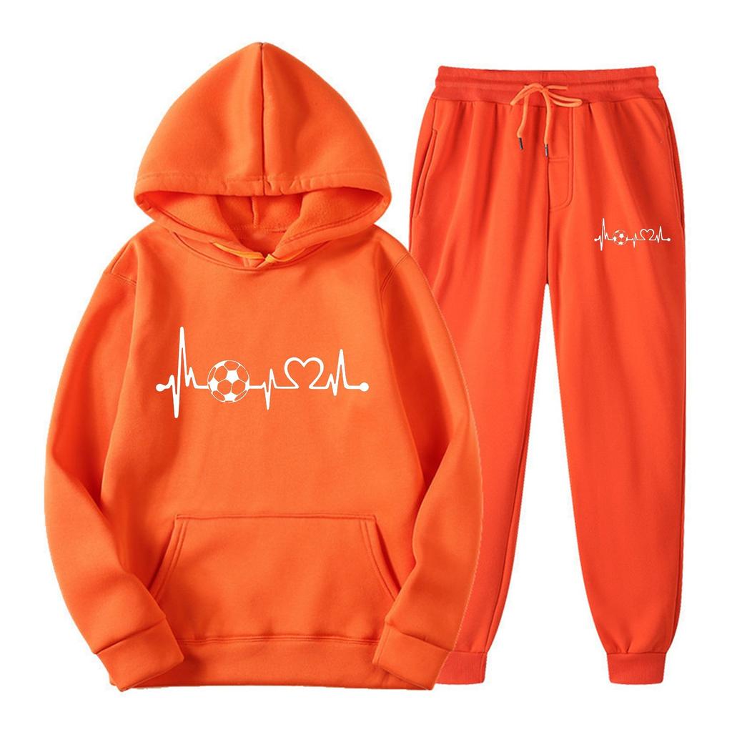 New European and American Spring and Autumn Women's Sports Sweater Set Fashion Casual Sweater Sweatpants Set Hoodie Women