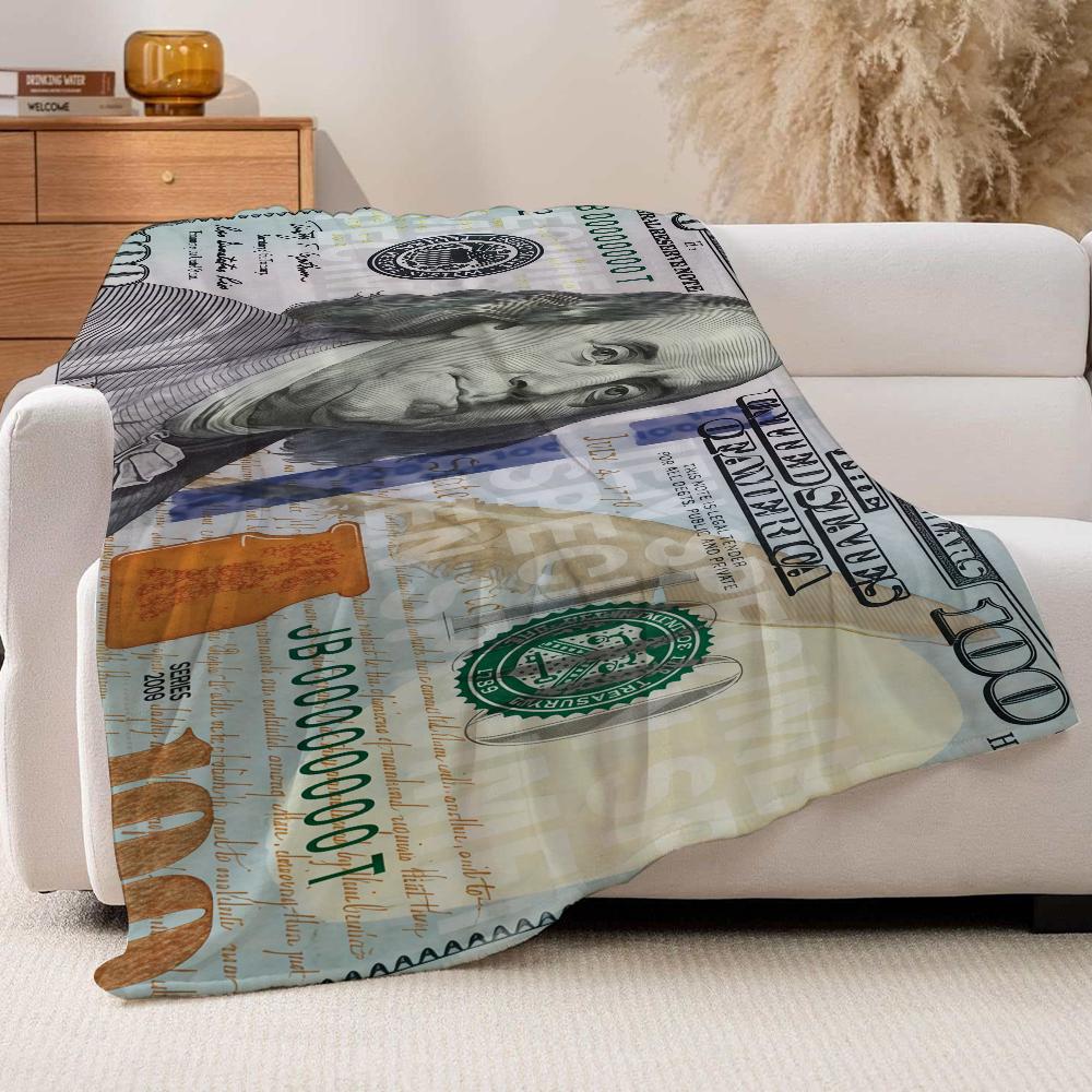 Fashion print Dolar Dolar Blanket For Sofa Office Bed Plane Travel Sleep Read Relax Camping Soft And Warm