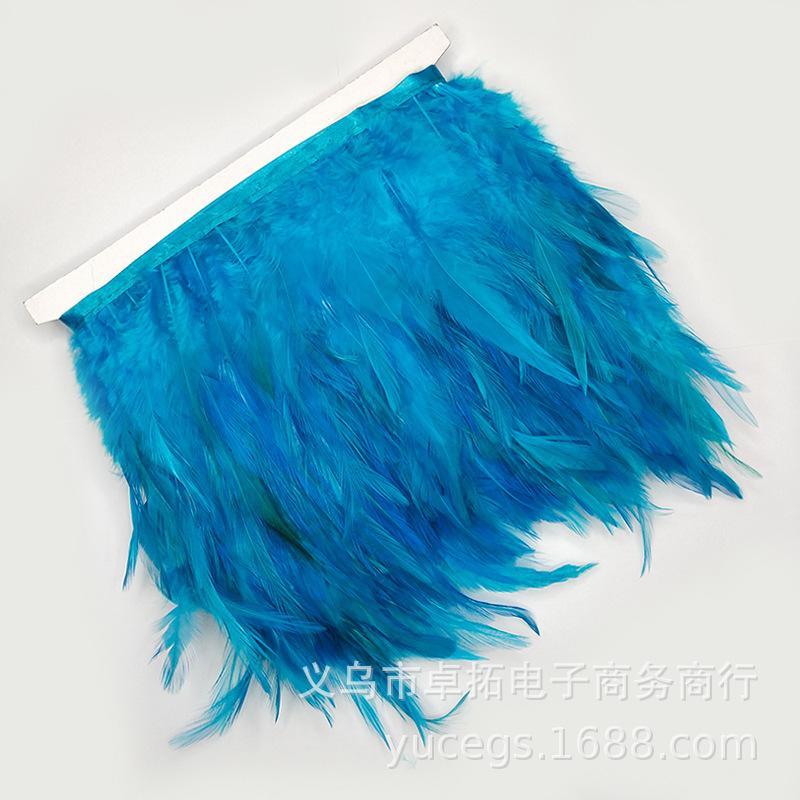 10 Meter 10-15CM 4-6inch Chicken Rooster Tail Feathers Trims Strip for Wedding Party Clothing Rooster Feather Trim