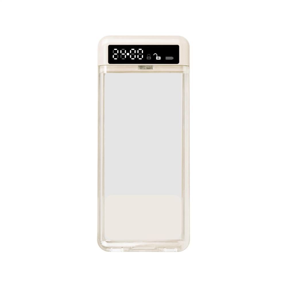 Portable Phone Lock Box with Timer 24 Hours LCD Display Phone Locker Storage Box Self-Control Transparent Lid Phone Box