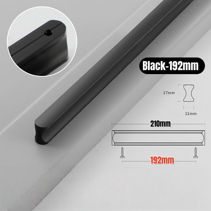 Modern Solid Aluminum Alloy Cabinet Handles with Screws,Simple Furniture Door Handle,Kitchen Cupboard Knob,Wardrobe Drawer Pulls