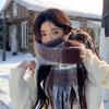 New plaid scarf women's winter warmth and cold protection advanced sense Korean couple scarf student versatile man