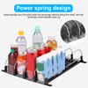 Drink Organizer for Fridge Self-Sliding Soda Can Dispenser with Locking Design 3 Rows Fridge Drink Dispenser Adjustable Width