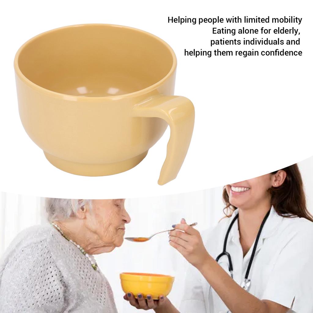 Spill Proof Suction Bowl with Handle Prevent Scald Skid Resistant Easy Feeding for The Elderly