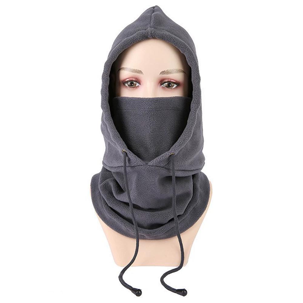Autumn Winter Warm Cap Fleece Balaclava Hat Head Cover Neck Hat Motorcycle Bike Windproof Sports Scarf Caps for Men Women