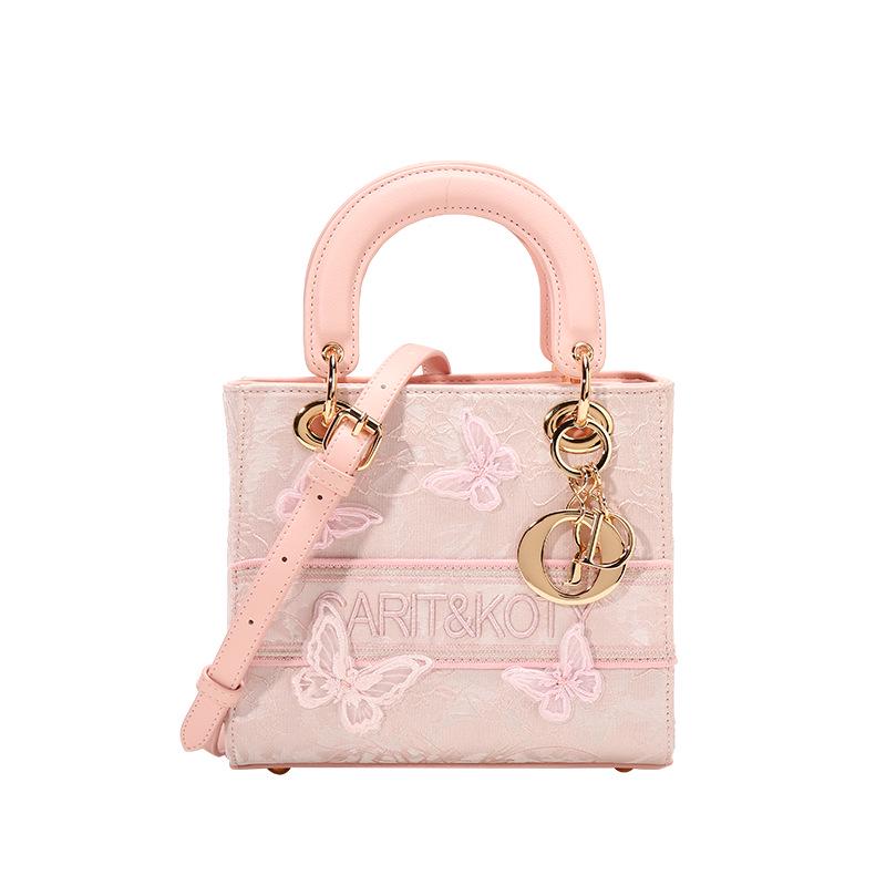 Lace Lady Di Summer 2024 Bow Handbag – Small Square Design