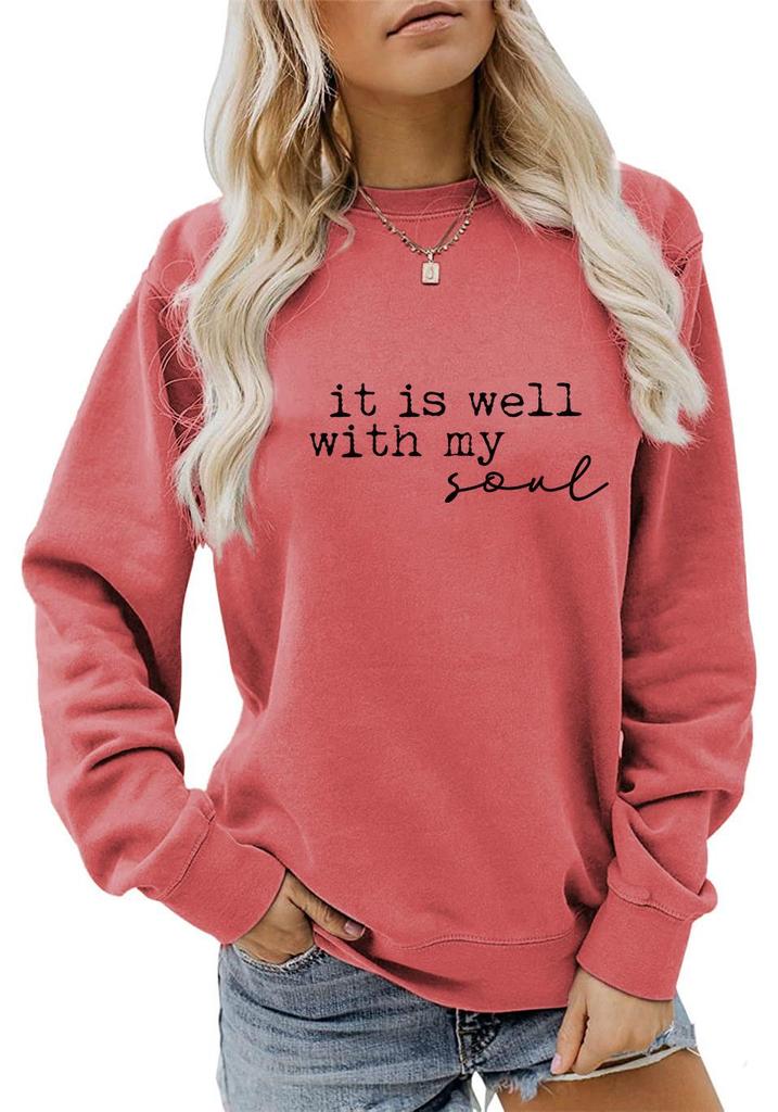 It Is Well With My Soul Round Neck Women's Long Sleeve Sweatshirt