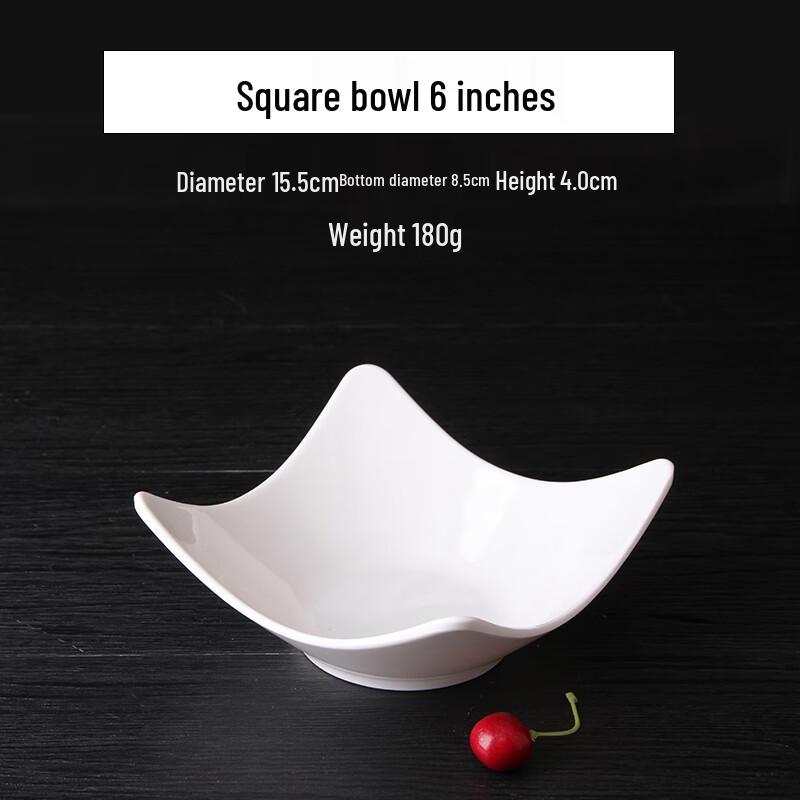 Melamine Imitation Porcelain Square Bowls