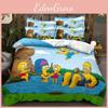 The Simpsons Cartoon Bedding Set With Reactive Dye Printing For Modern Home Decor
