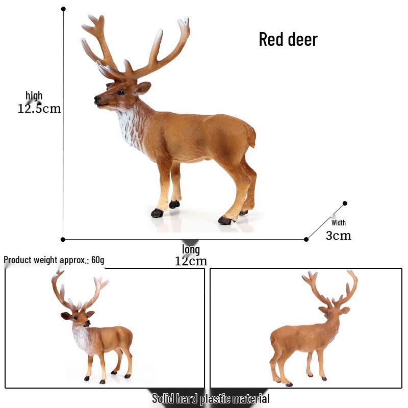 Realistic Christmas Elk Reindeer Ornament - Horse & Deer Antlers Animal Toy Gift