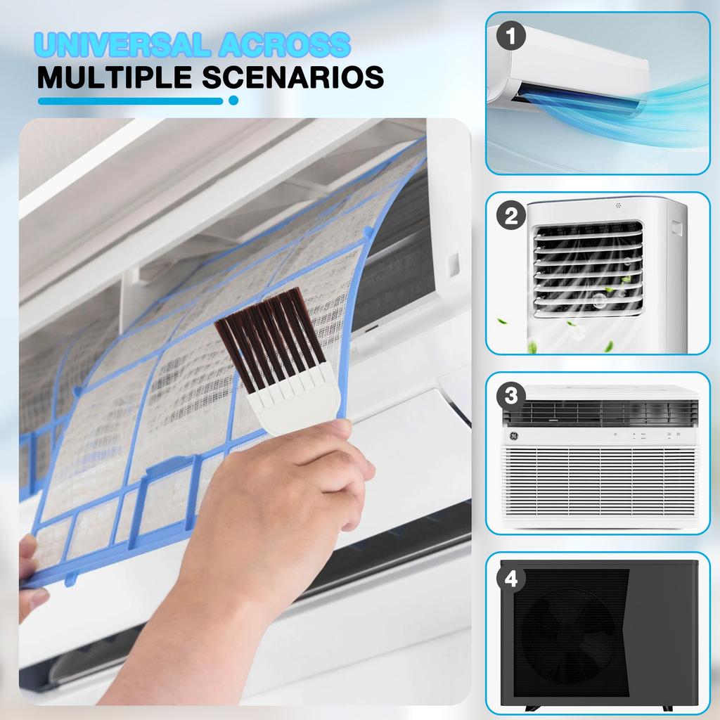 Air Conditioner Fin Cleaning Tool Home Cleaning Tool Coil Comb A/c Hvac Condenser Radiator Universal Folding Brush Cleaning Tool