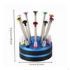 10 Pieces Screwdriver Set with Storage Base Color-Coded Repair Toolkit Ergonomic