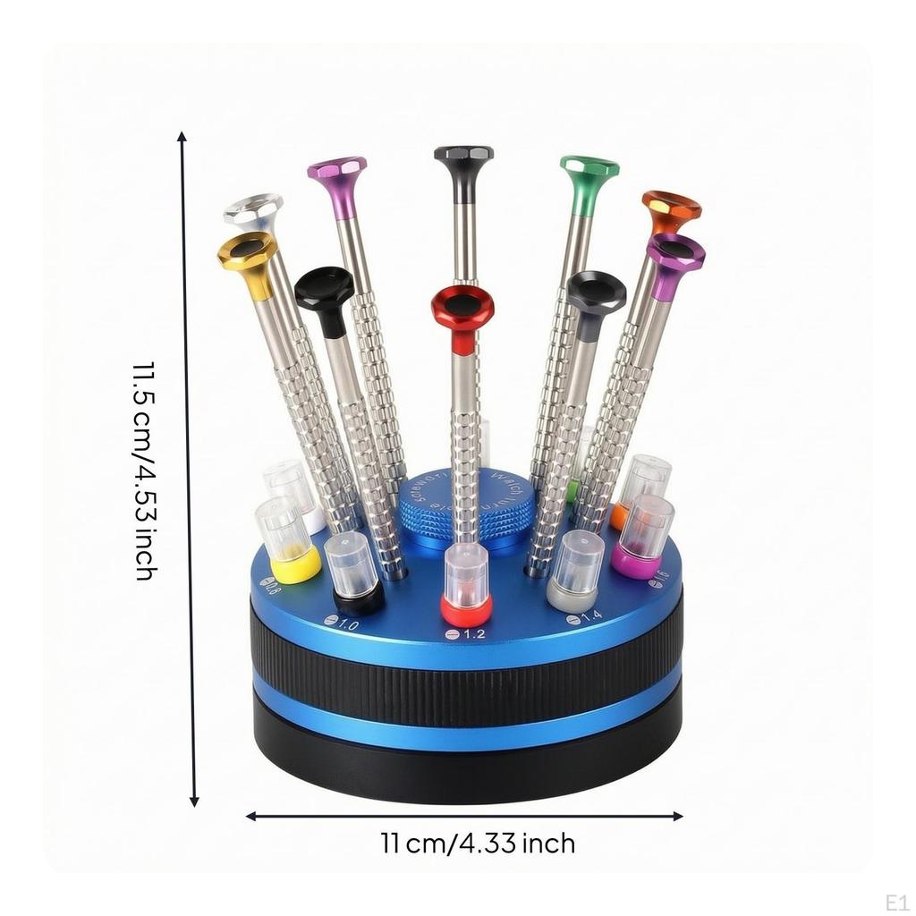 10 Pieces Screwdriver Set with Storage Base Color-Coded Repair Toolkit Ergonomic