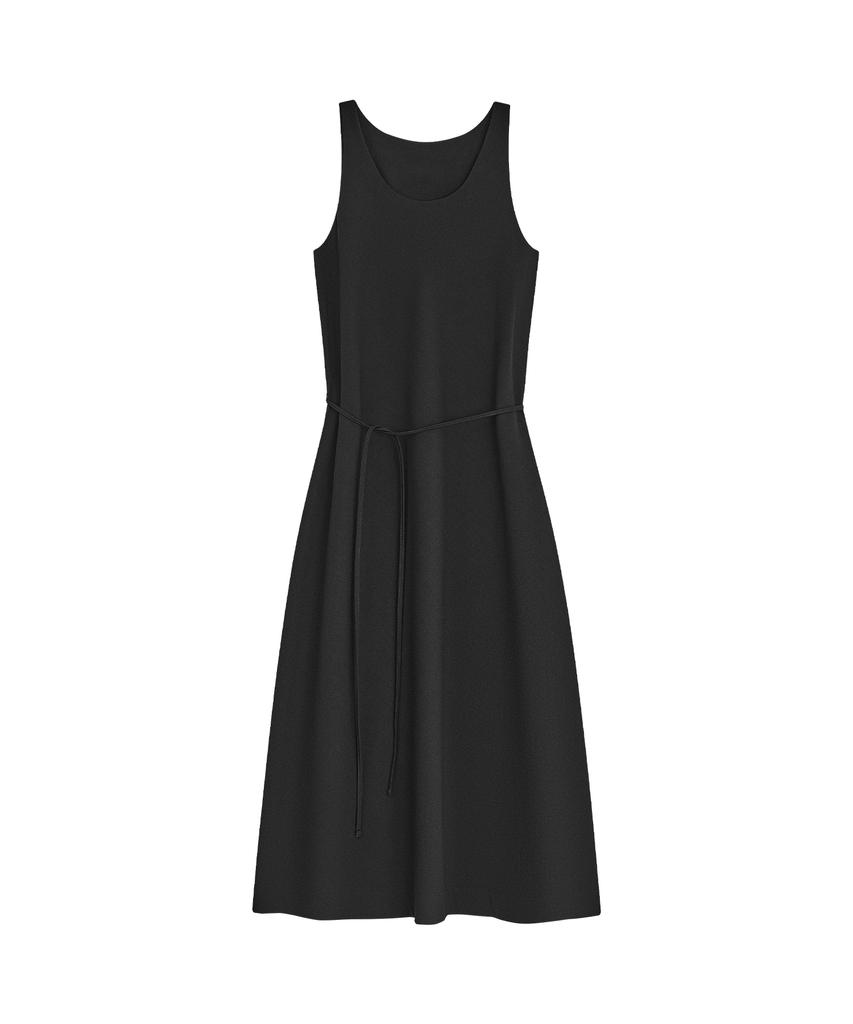Siyajyu Sia8045 Classic Drape Long Dress_Black