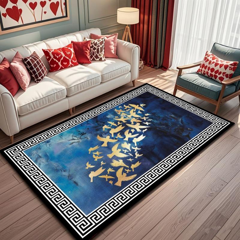 New Chinese Elegant Living Room Rug Luxurious Non-Slip Sofa Mat Bedroom Full Coverage Carpet Traditional Home Decor Floor Mat