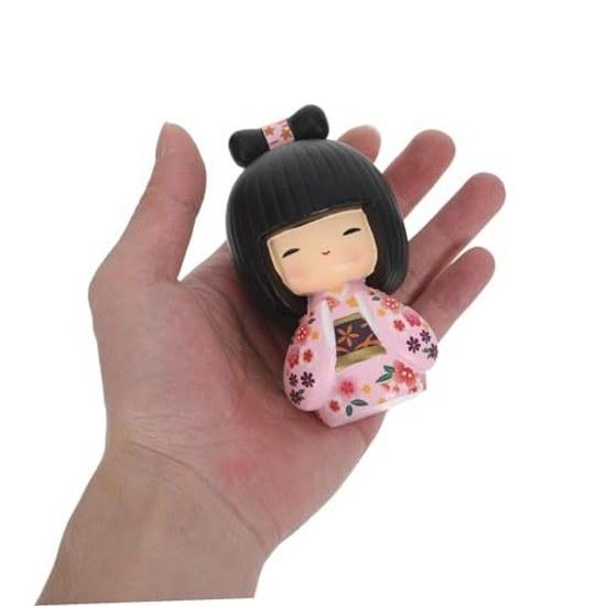 NUOBESTY Japanese Kokeshi Doll Kimono Collectible Figurine Asian Geisha Traditional Craft Girl Statue Desktop Decoration Restaurant