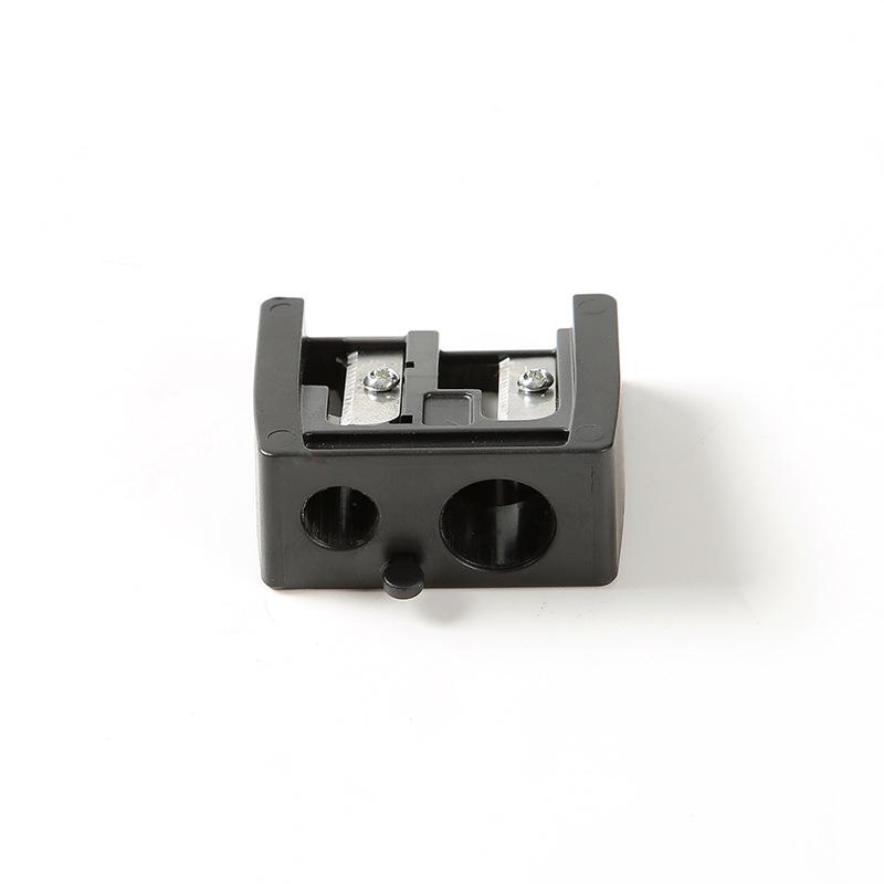 Dual-Hole Makeup Pencil Sharpener with Lid for Lip Liner, Eyeliner, and Eyebrow Tools