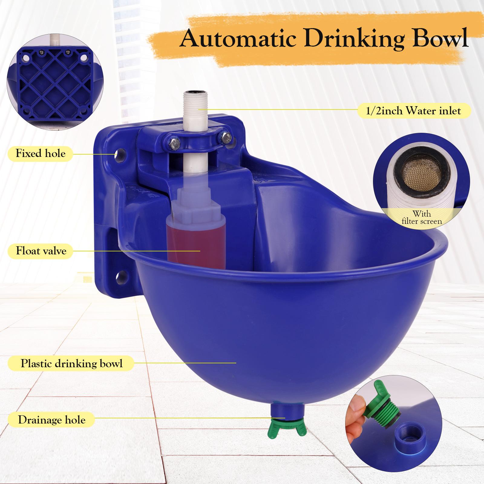 

New Automatic Cow Horse Water Drinker Bowl Water Dispenser Sheep Bowl type Animal Dog drinking water equipment синій